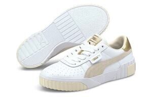 PUMA Cali Soft Glow White Eggnog Lace Up Skate Sneakers Size 8